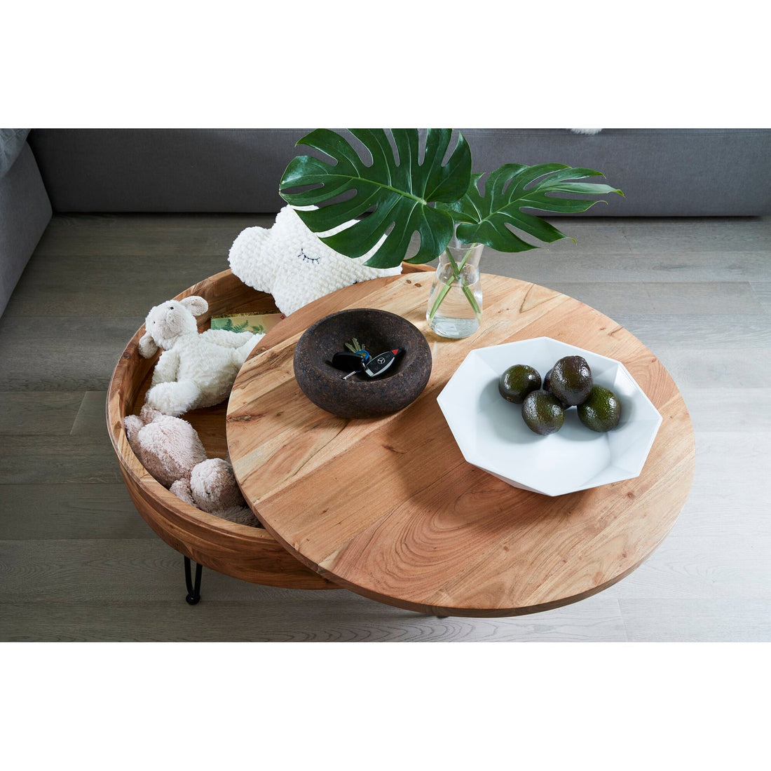 Keith Solid Wood Storage Coffee Table