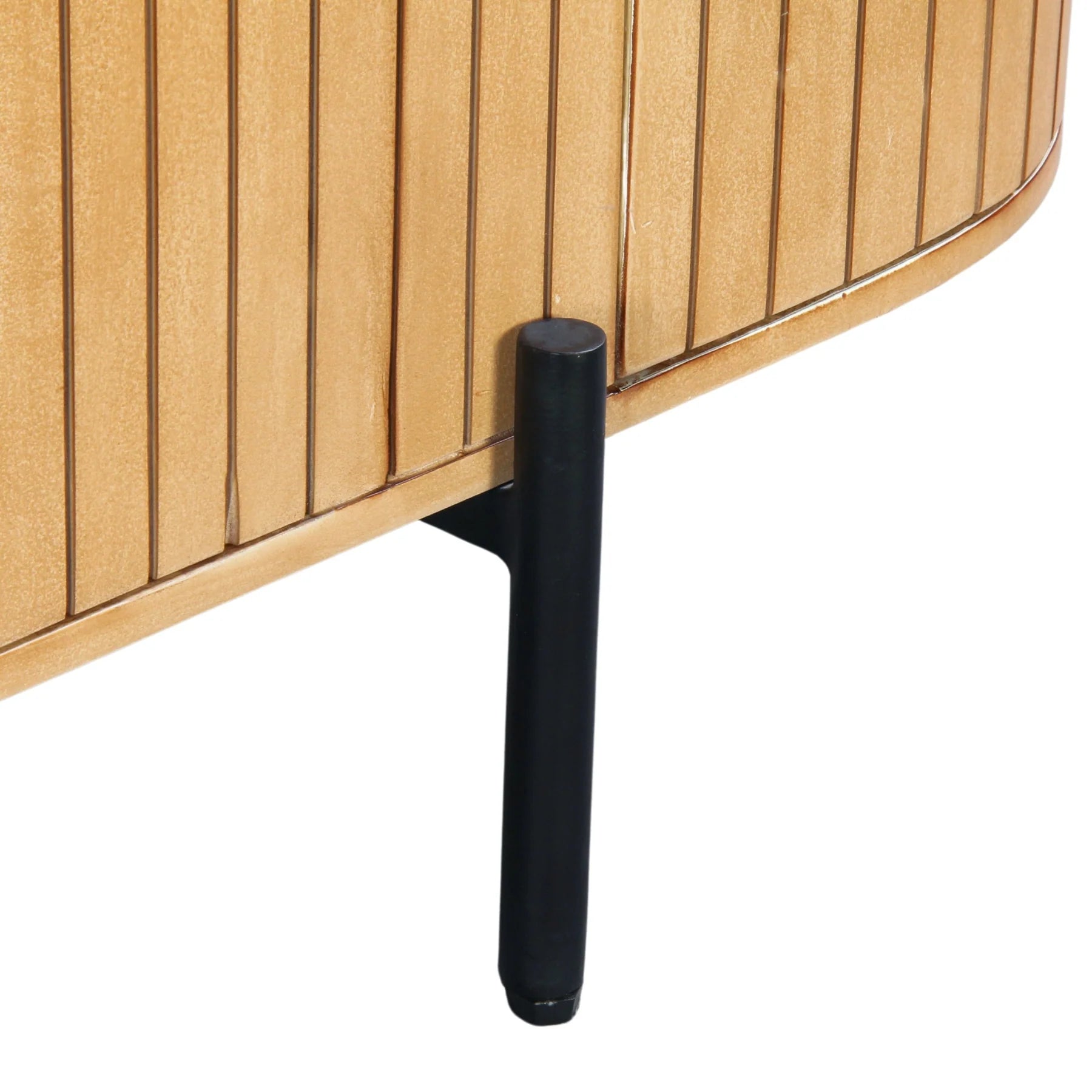 COPENHAGEN - Fluted Solid Mango Wood TV Unit