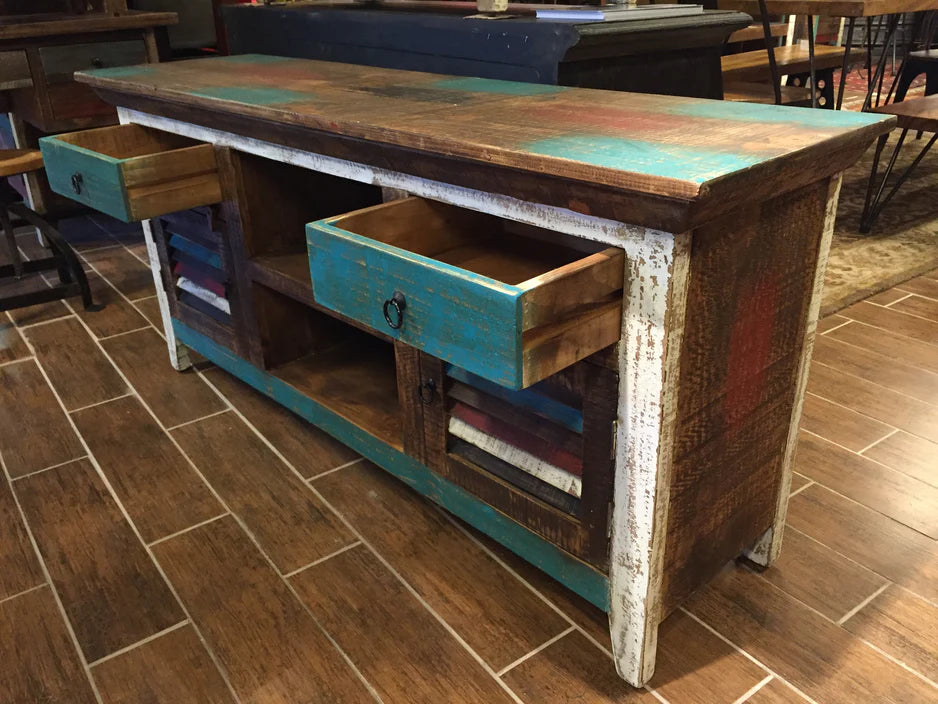 Reclaimed wood Tv Cabinet Sutter style