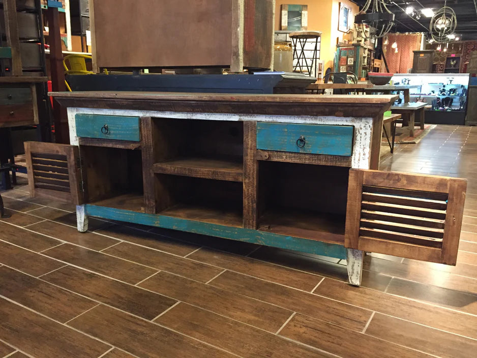 Reclaimed wood Tv Cabinet Sutter style