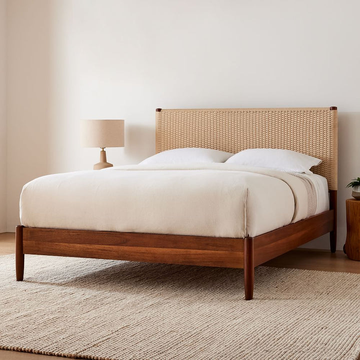 Mason Mid-Century Woven Bed