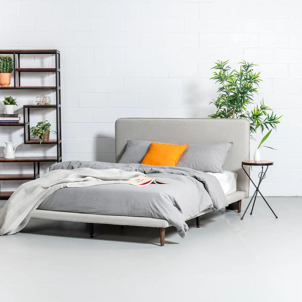 MOLLY - Light Grey Fabric Bed