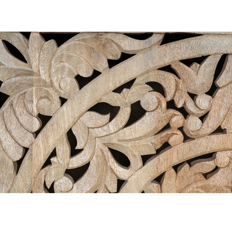 Natural Carving Solid Mango Wood Sideboard