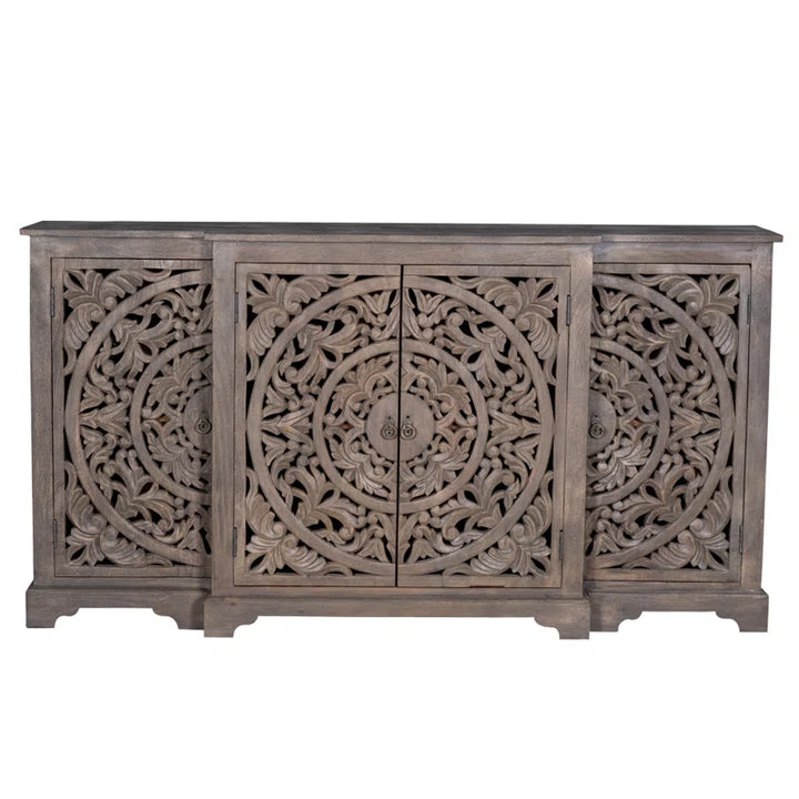 Solid Mango Wood Sideboard Grew Color