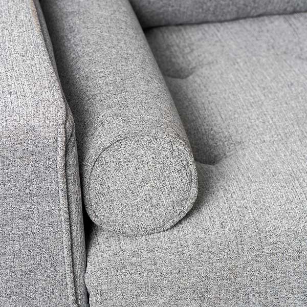 FONDA - Grey Fabric Sectional Sofa - Right