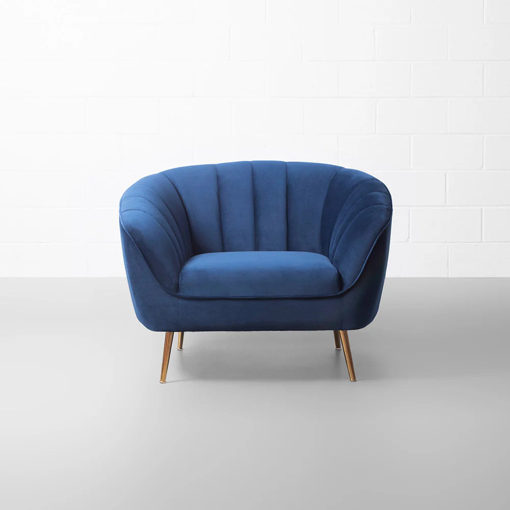 AUDREY - Blue Fabric Chair