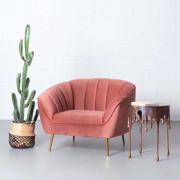 AUDREY - Pink Velvet Chair