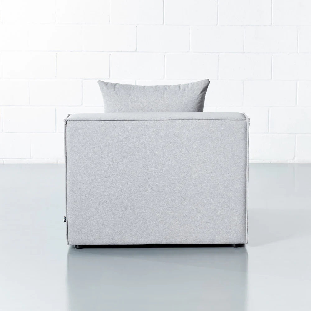 MASON - Light Grey Fabric Armless Chair Module