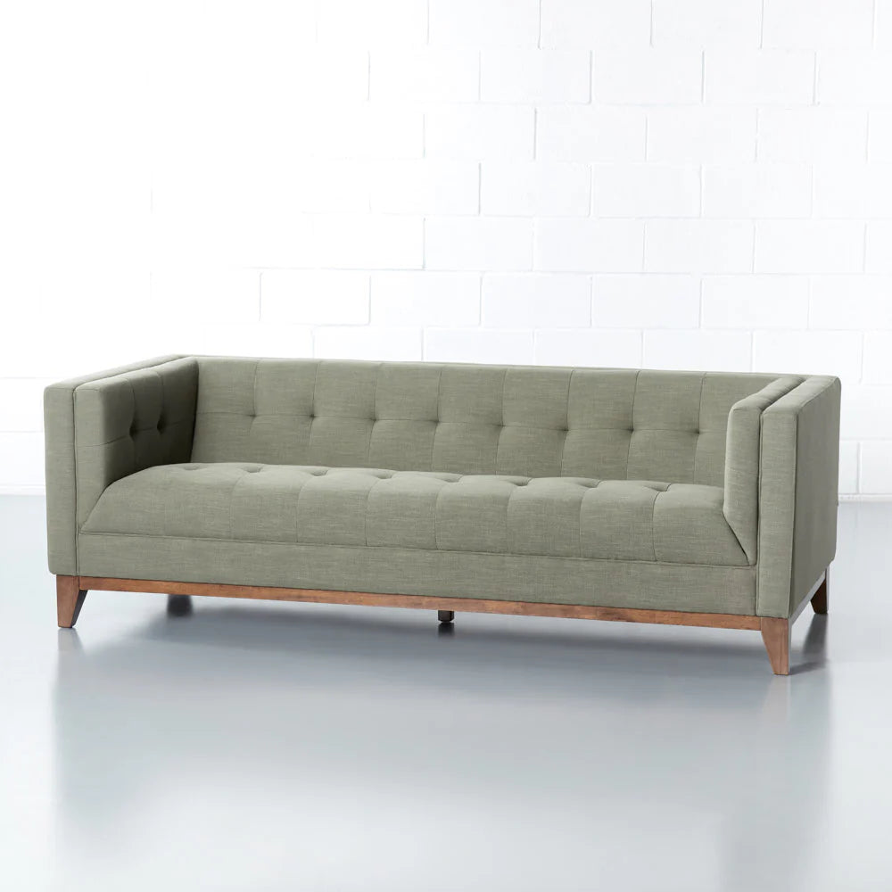 LANDON - Green Fabric Sofa