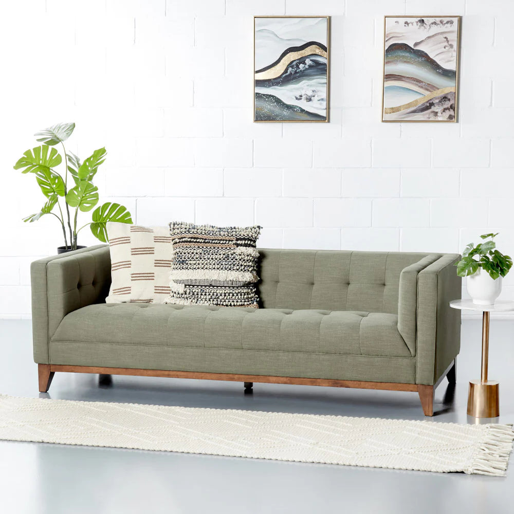 LANDON - Green Fabric Sofa