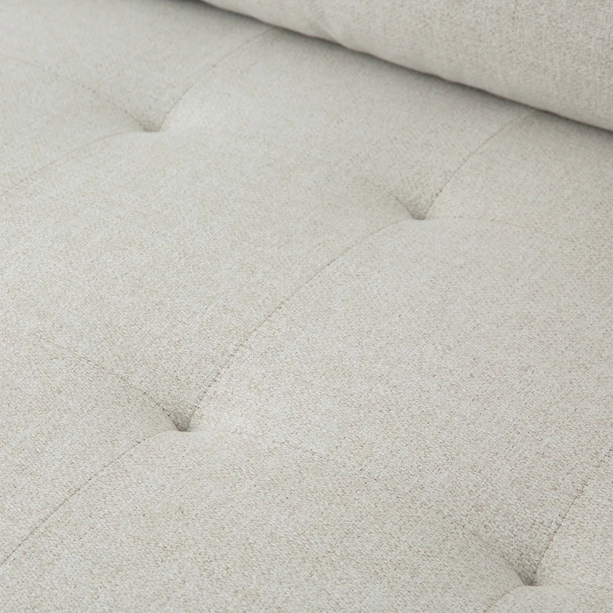 FONDA - Cream Fabric 3-Seater Sofa