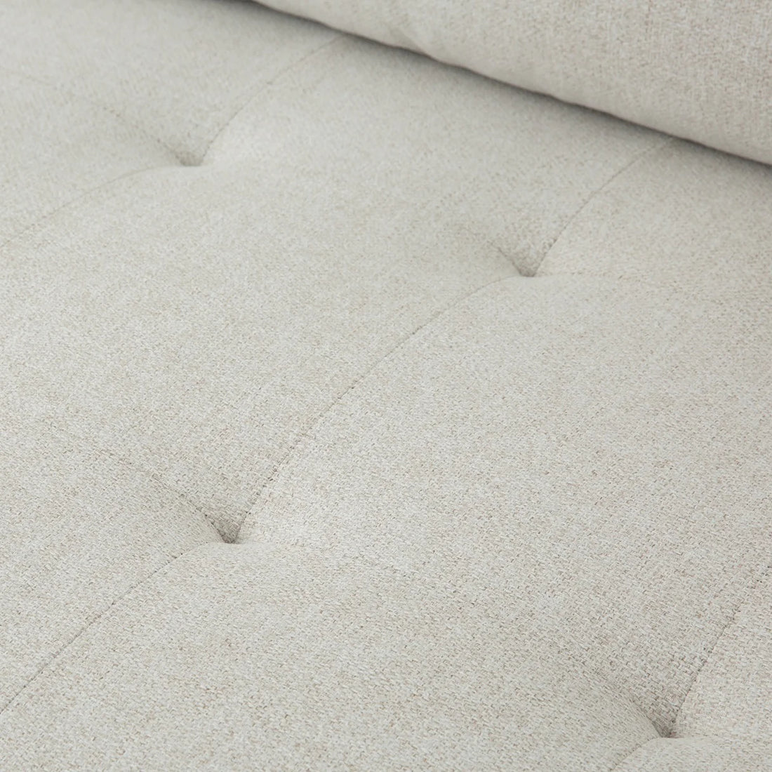 FONDA - Cream Fabric 3-Seater Sofa