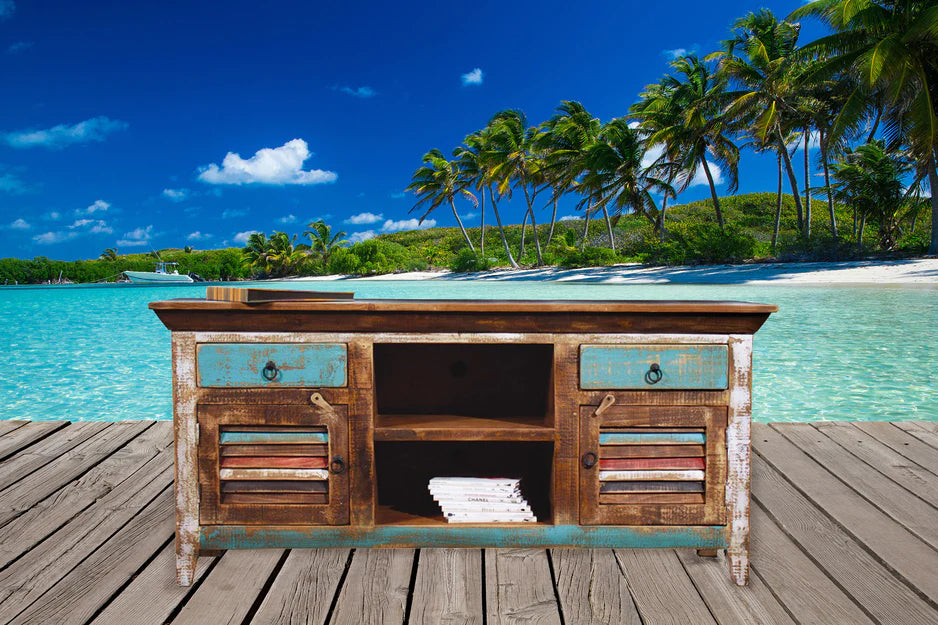 Reclaimed wood Tv Cabinet Sutter style