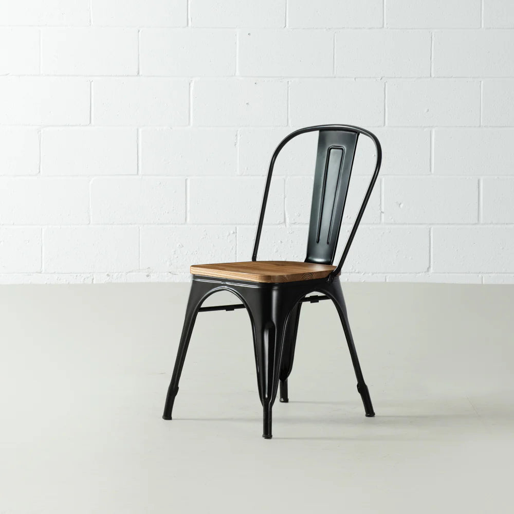 INDUSTRIE - Wooden Seat Dining Chair - FINAL SALE