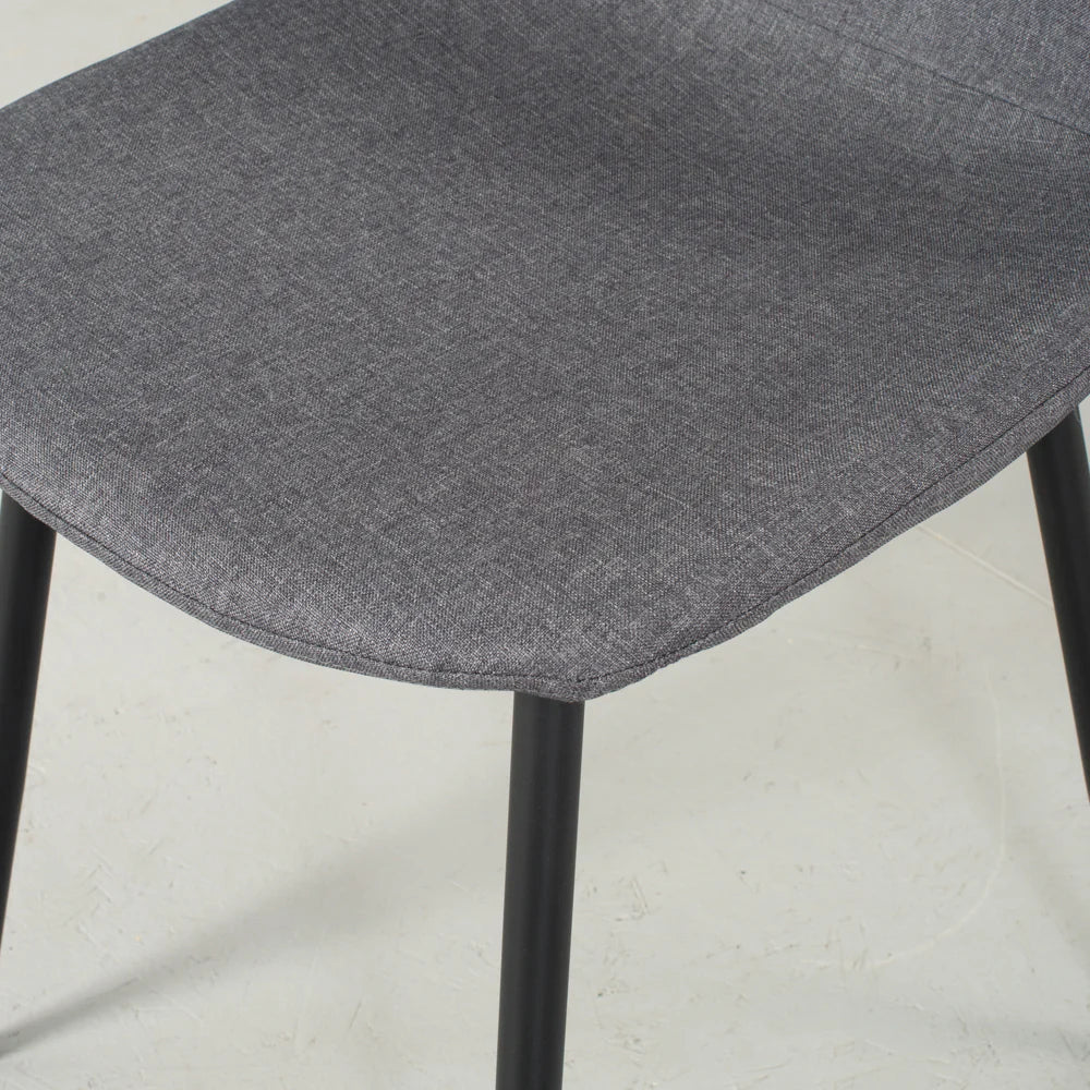 MILAN - Dark Grey Fabric Dining Chair