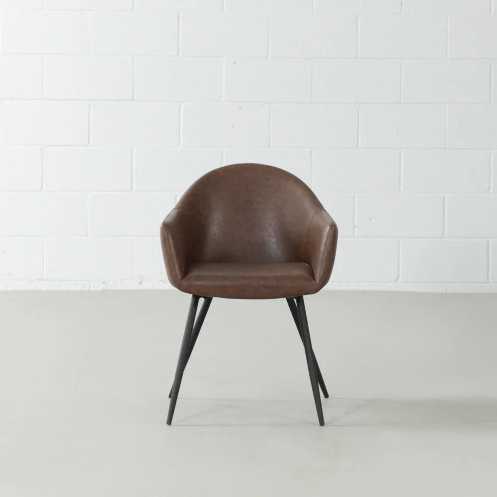 MILAN - Brown Vintage Leather Armchair