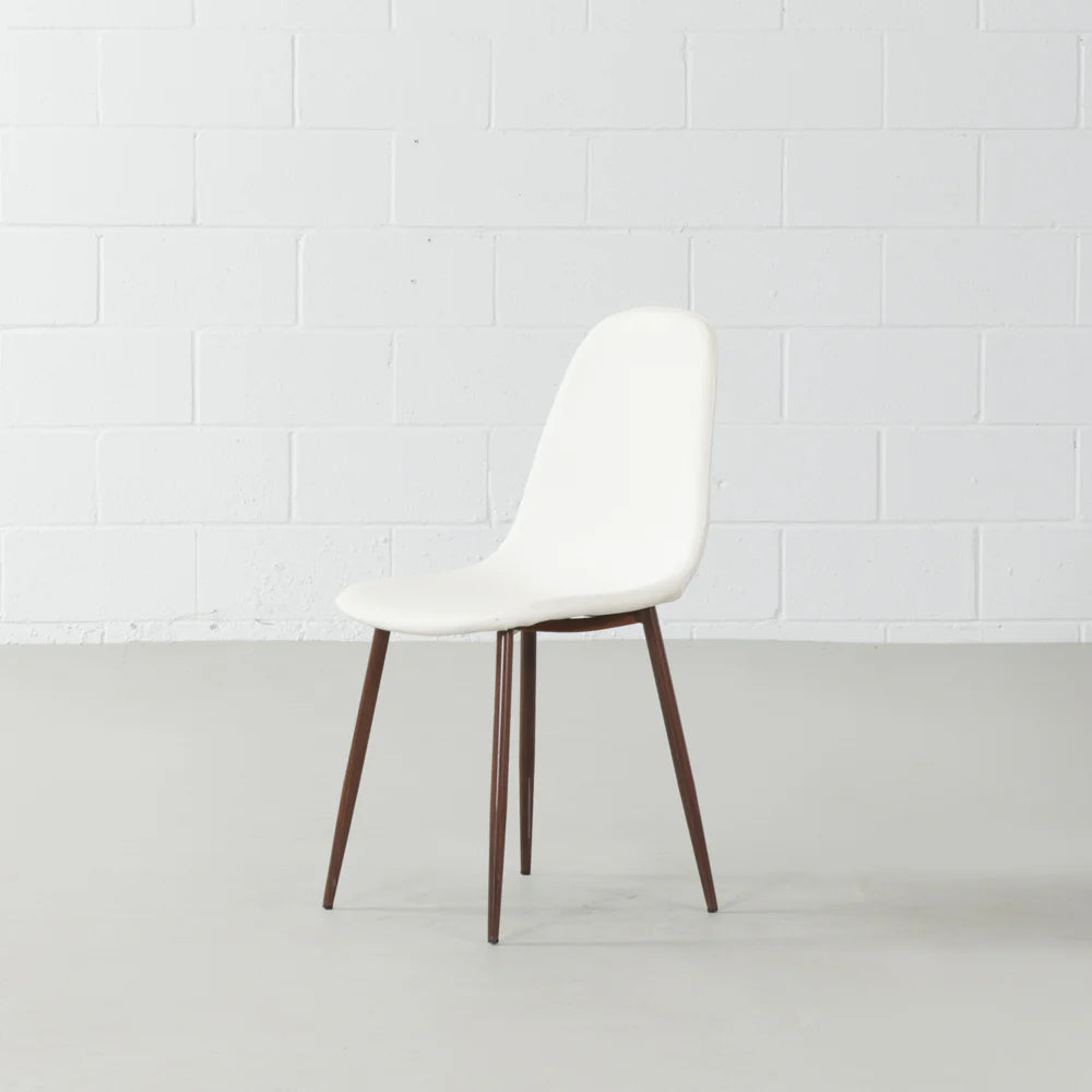 MILAN - White Leather Dining Chair