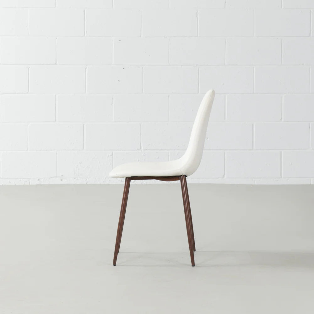 MILAN - White Leather Dining Chair