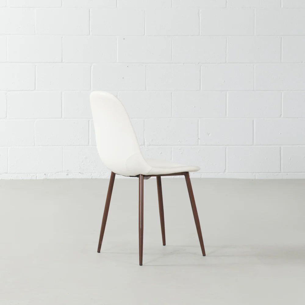 MILAN - White Leather Dining Chair