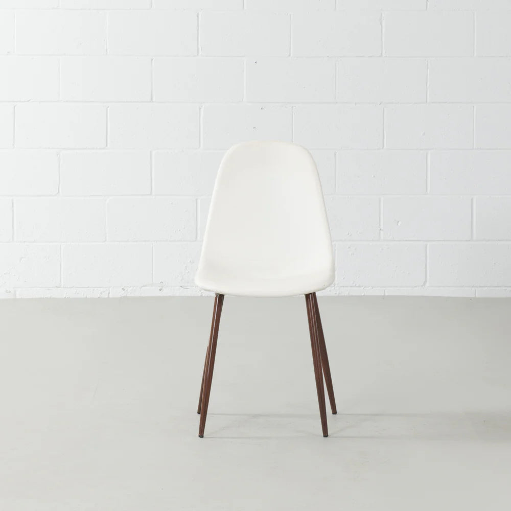 MILAN - White Leather Dining Chair