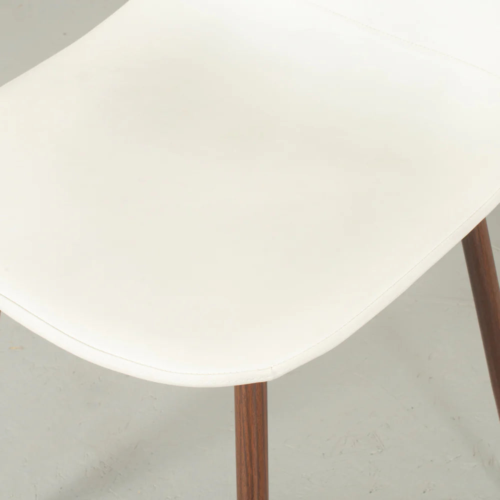 MILAN - White Leather Dining Chair