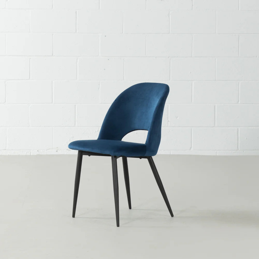 WALTER - Blue Velvet Chair