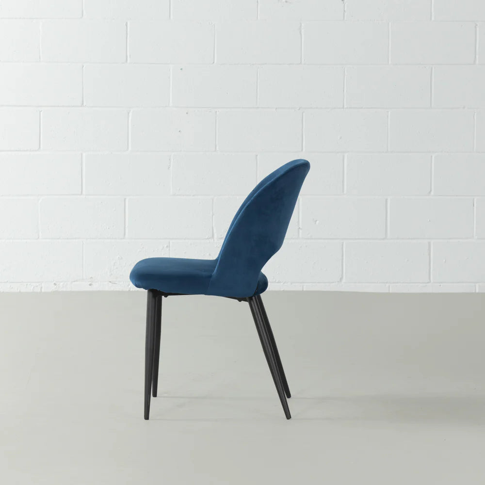 WALTER - Blue Velvet Chair