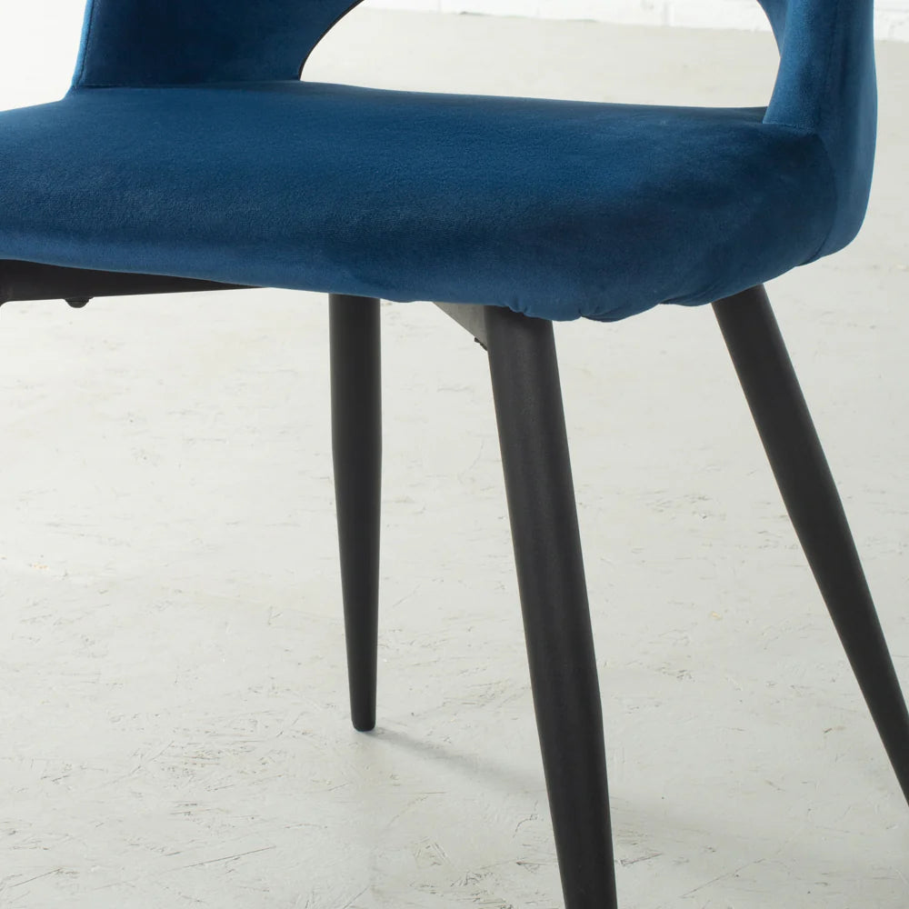 WALTER - Blue Velvet Chair