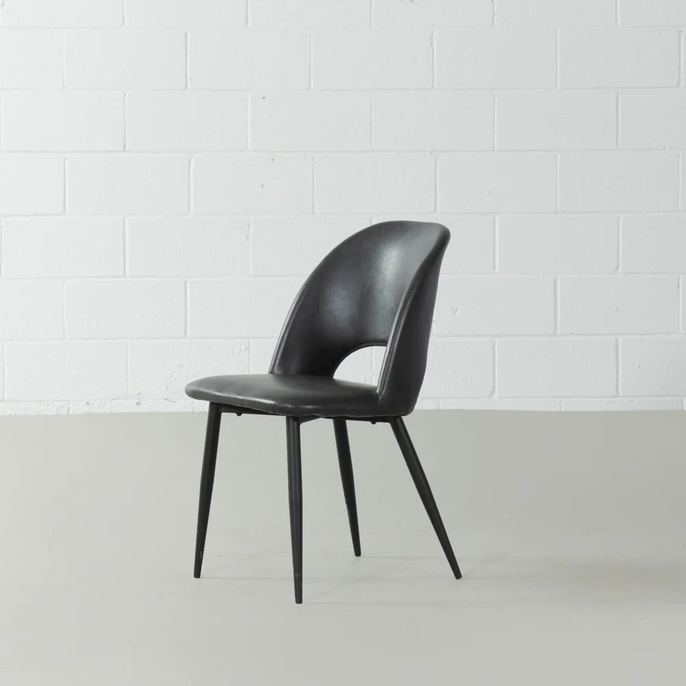 WALTER - Black Leather Chair