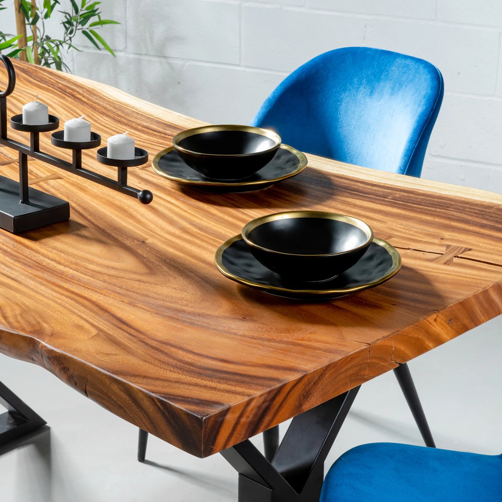 COMPAC - Suar Live Edge Table X Black