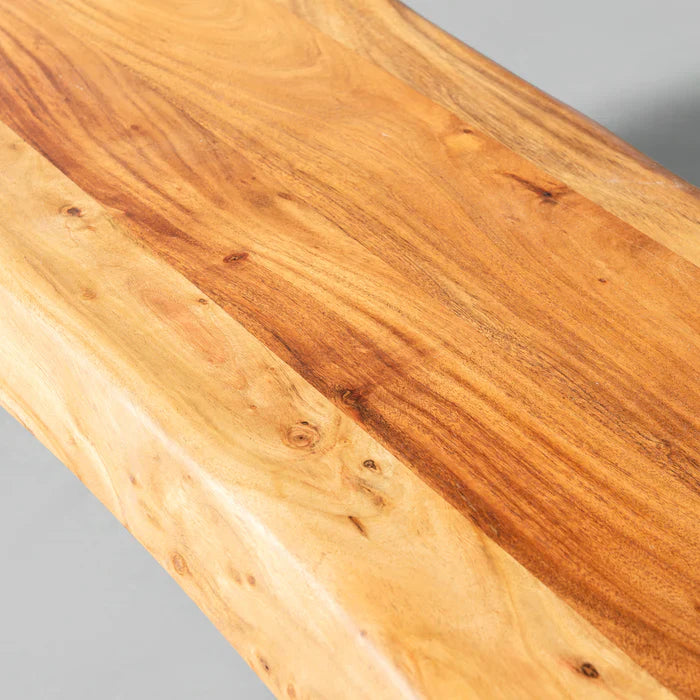 TIME - Acacia Live Edge Bench Hourglass Black