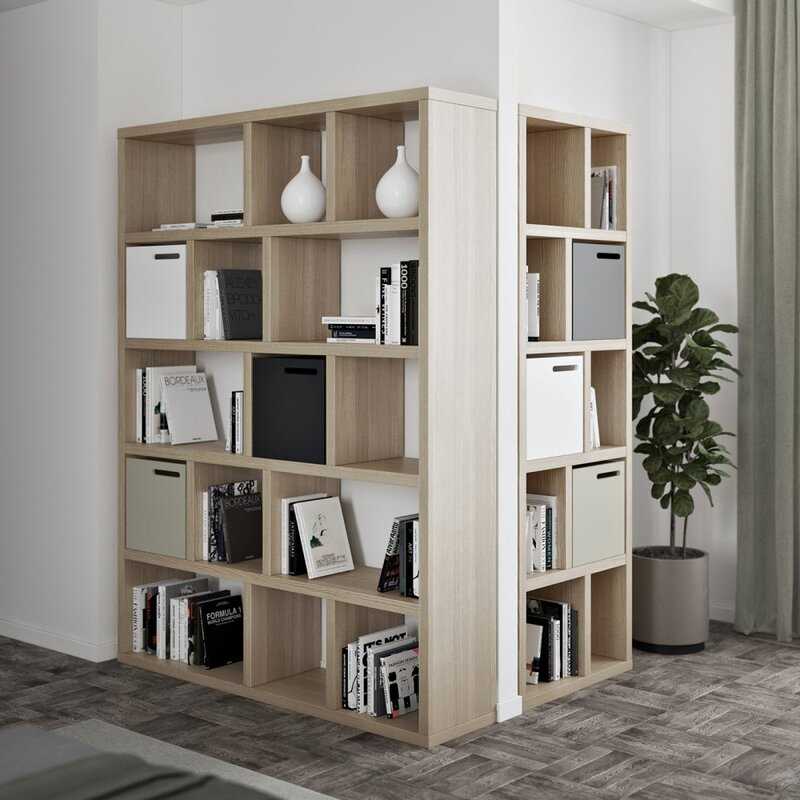 Oak Archie Geometric Bookcase