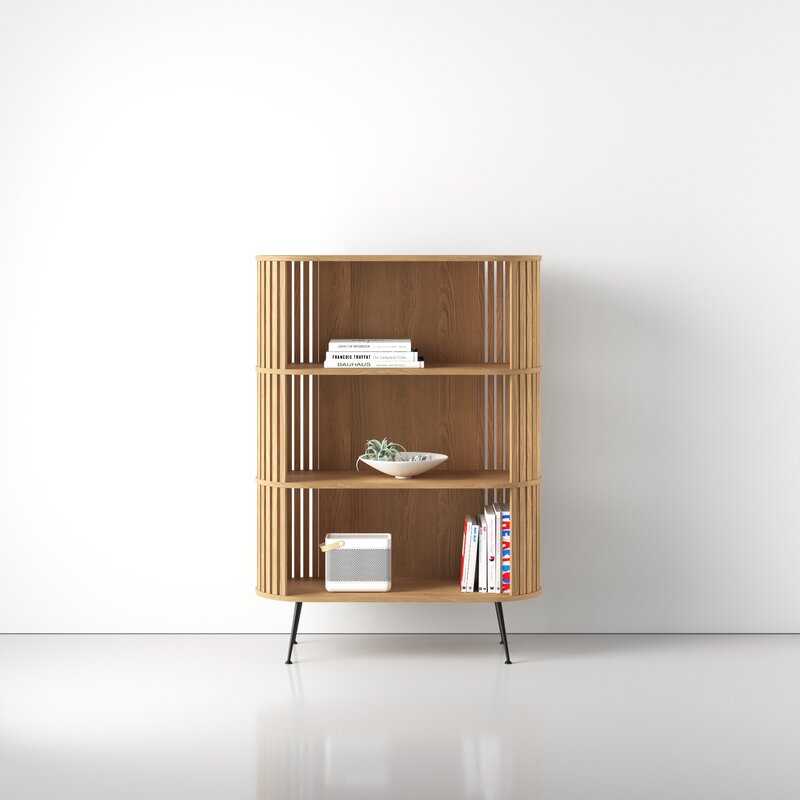 Brown Milan Solid Wood Standard Bookcase