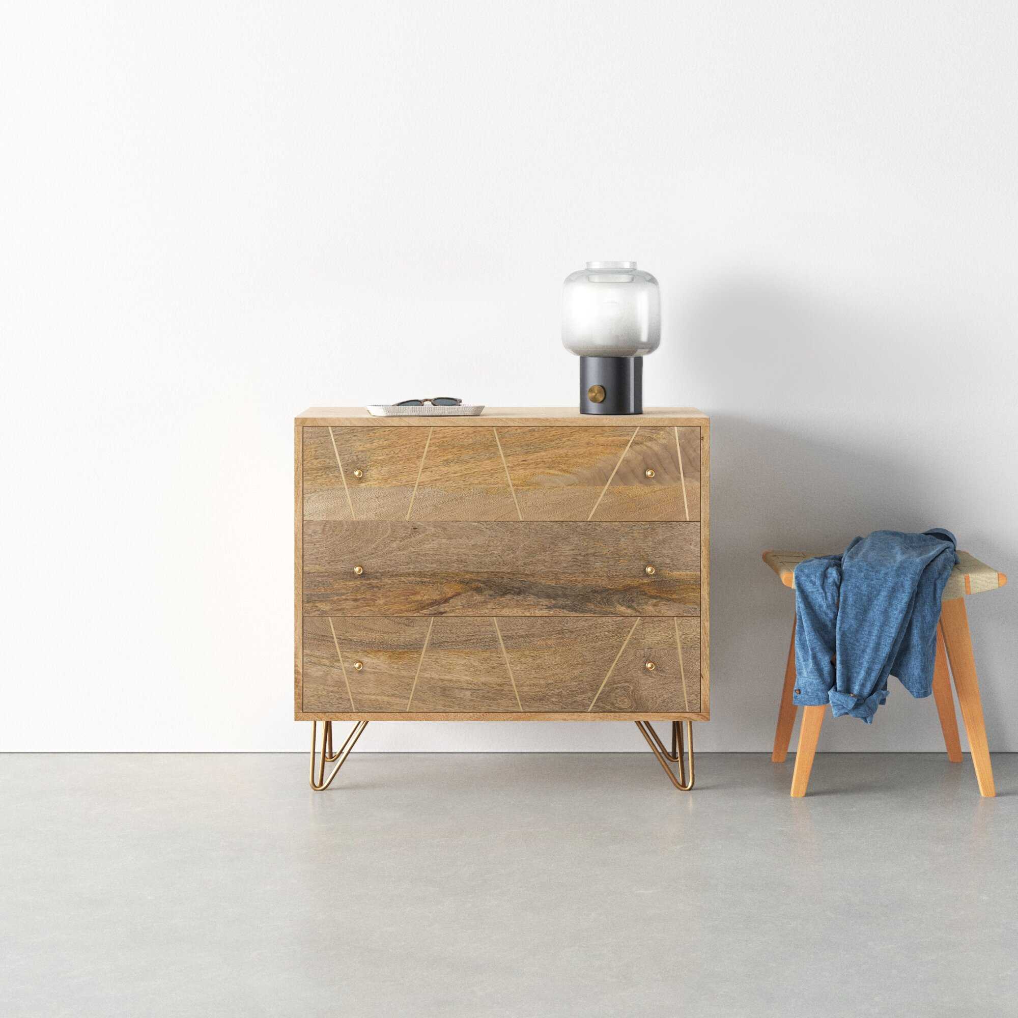 Luka 3 Drawer Standard Dresser Chest