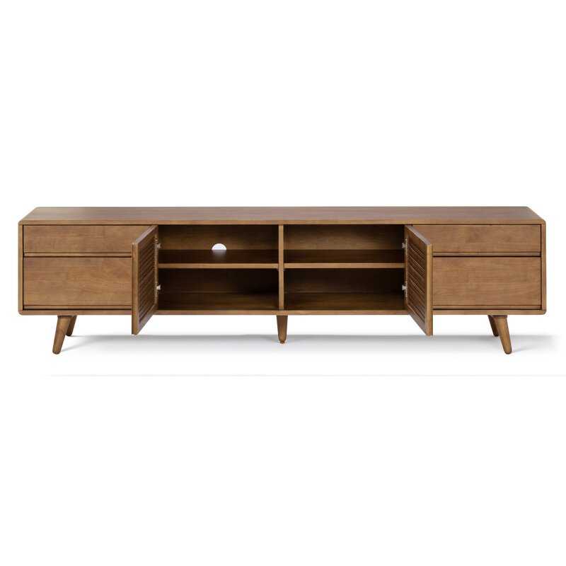 Donovan Rubberwood Solid Wood TV Stand