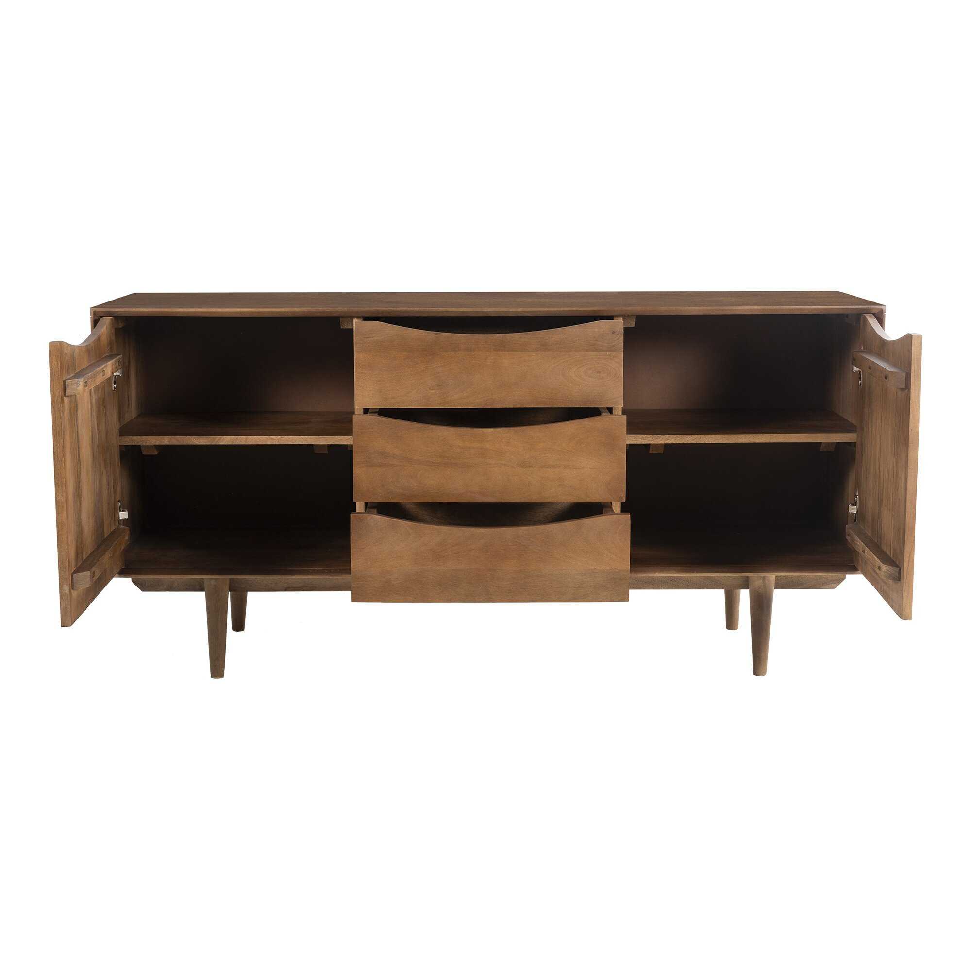 Walnut Hayes Solid Mango Wood Credenza