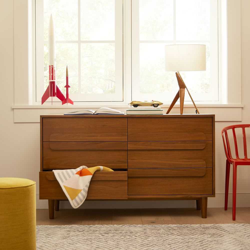 Walnut Jason 6-Drawer Kids Dresser