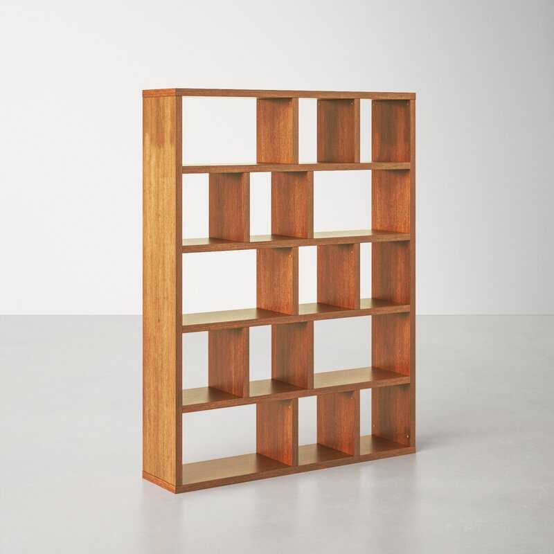 Walnut Archie Geometric Bookcase