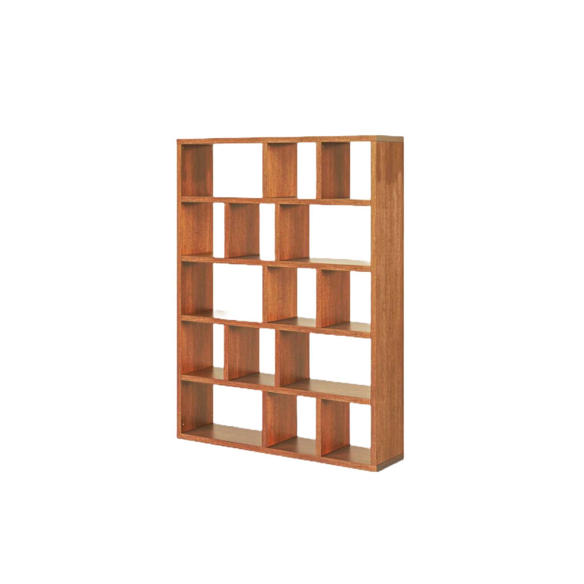 Walnut Archie Geometric Bookcase